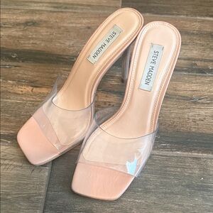 Steve Madden Women's Transparent and Tan Heels
